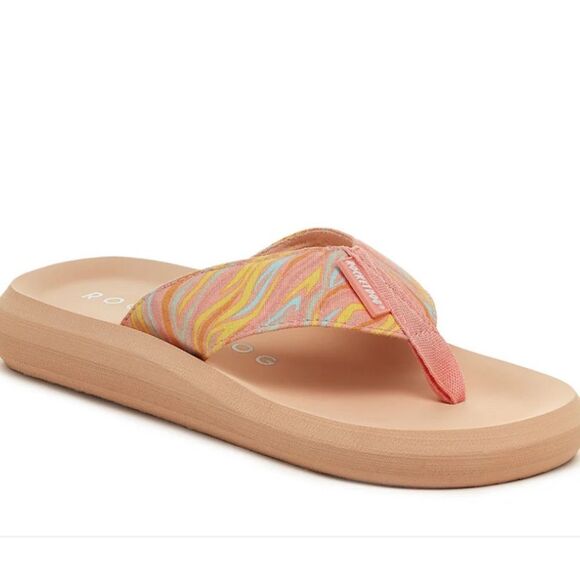 Rocket Dog Pink Sandals with Playful Stripes - Picture 2 of 7